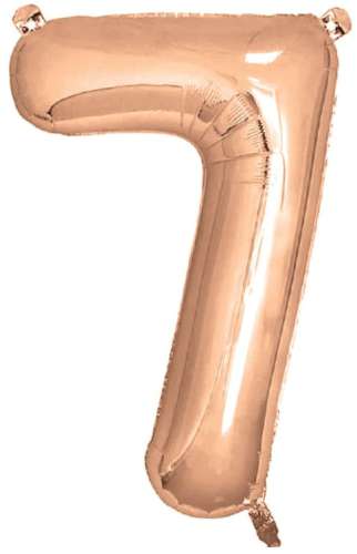 Rose Gold Foil Number Balloon - No 7 - Click Image to Close